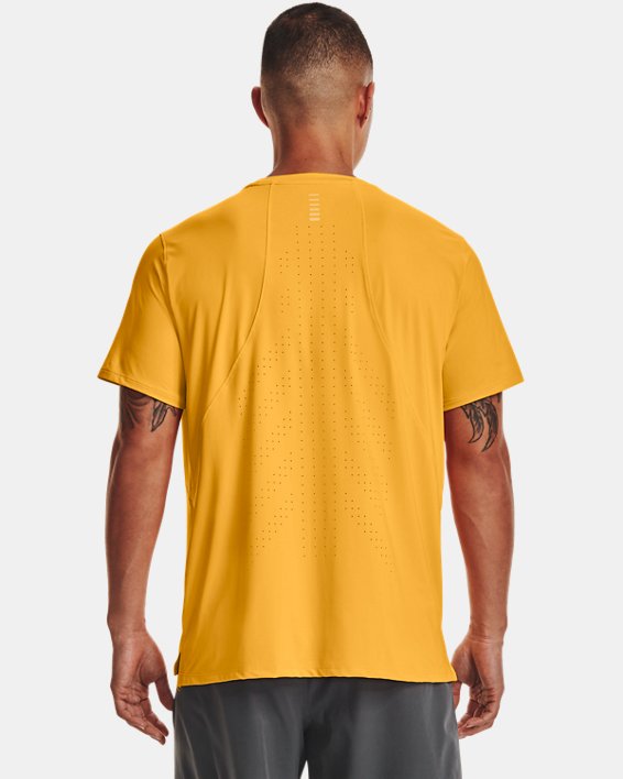 Herren UA Iso-Chill Run Laser T-Shirt, Yellow, pdpMainDesktop image number 1